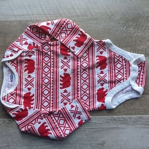 18-24m Aztek Bear Print Onesie